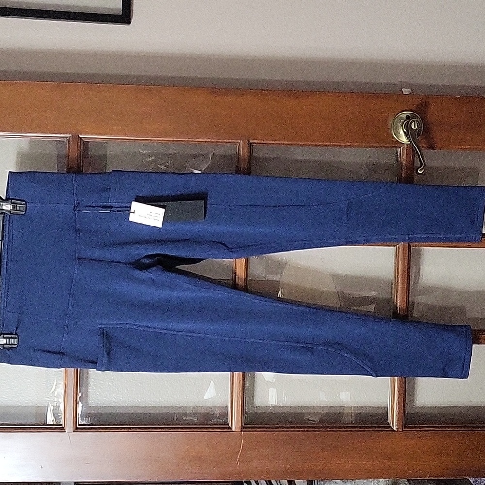 Blue High-Waisted Leggings